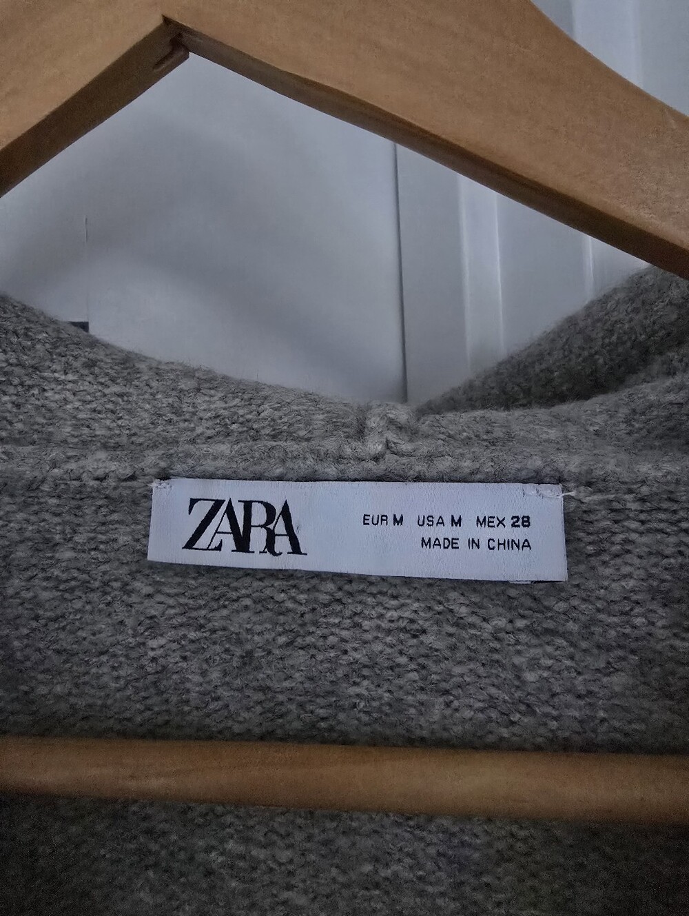 Zara Double Zip Front Cropped Hpoded Sweater in Gray - Picture 9 of 11